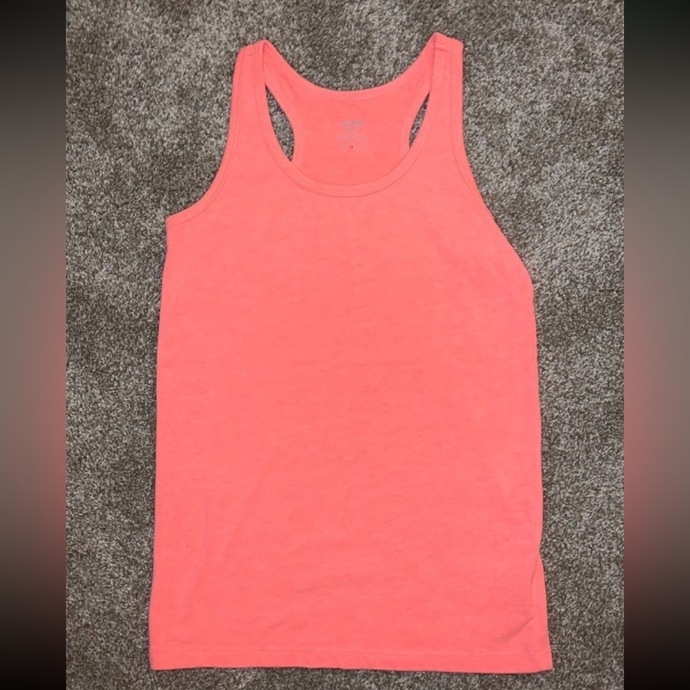 Girls Tangerine Pink Tank Top - 10-12